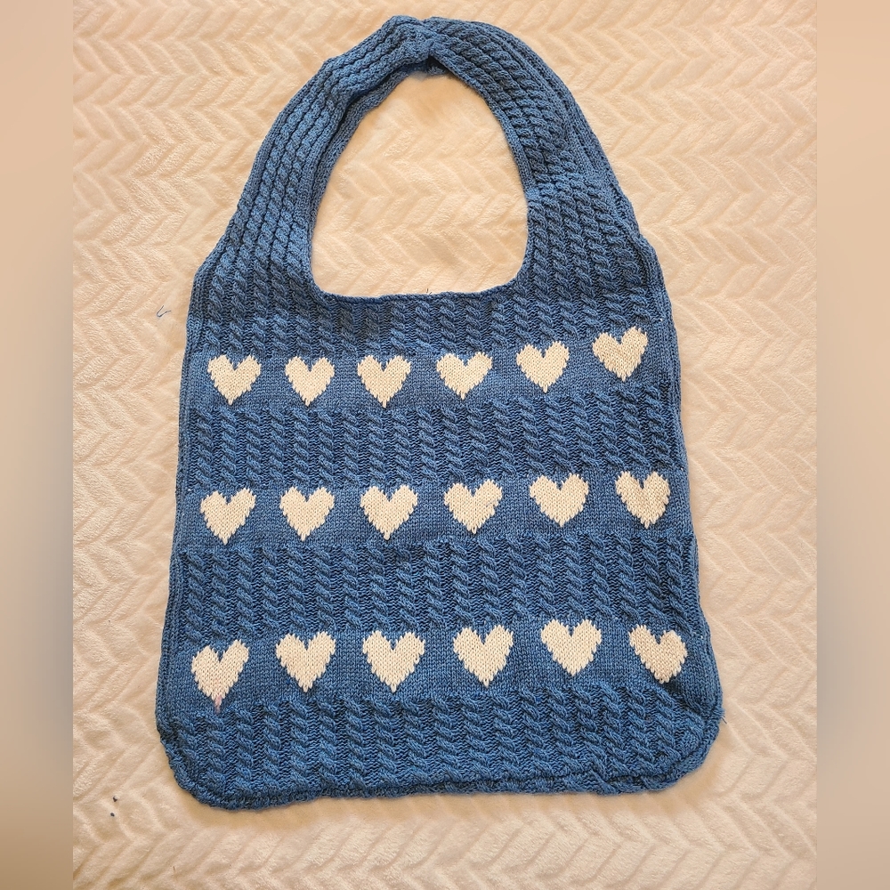 NWT BLUE COTTON TOTE